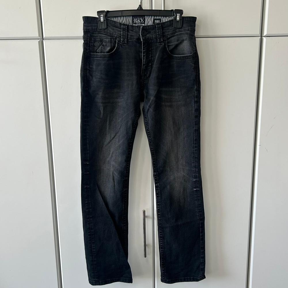 Buckle Black Fit No 9 Straight Leg Jeans Mens 32R Faded Black BBLA969